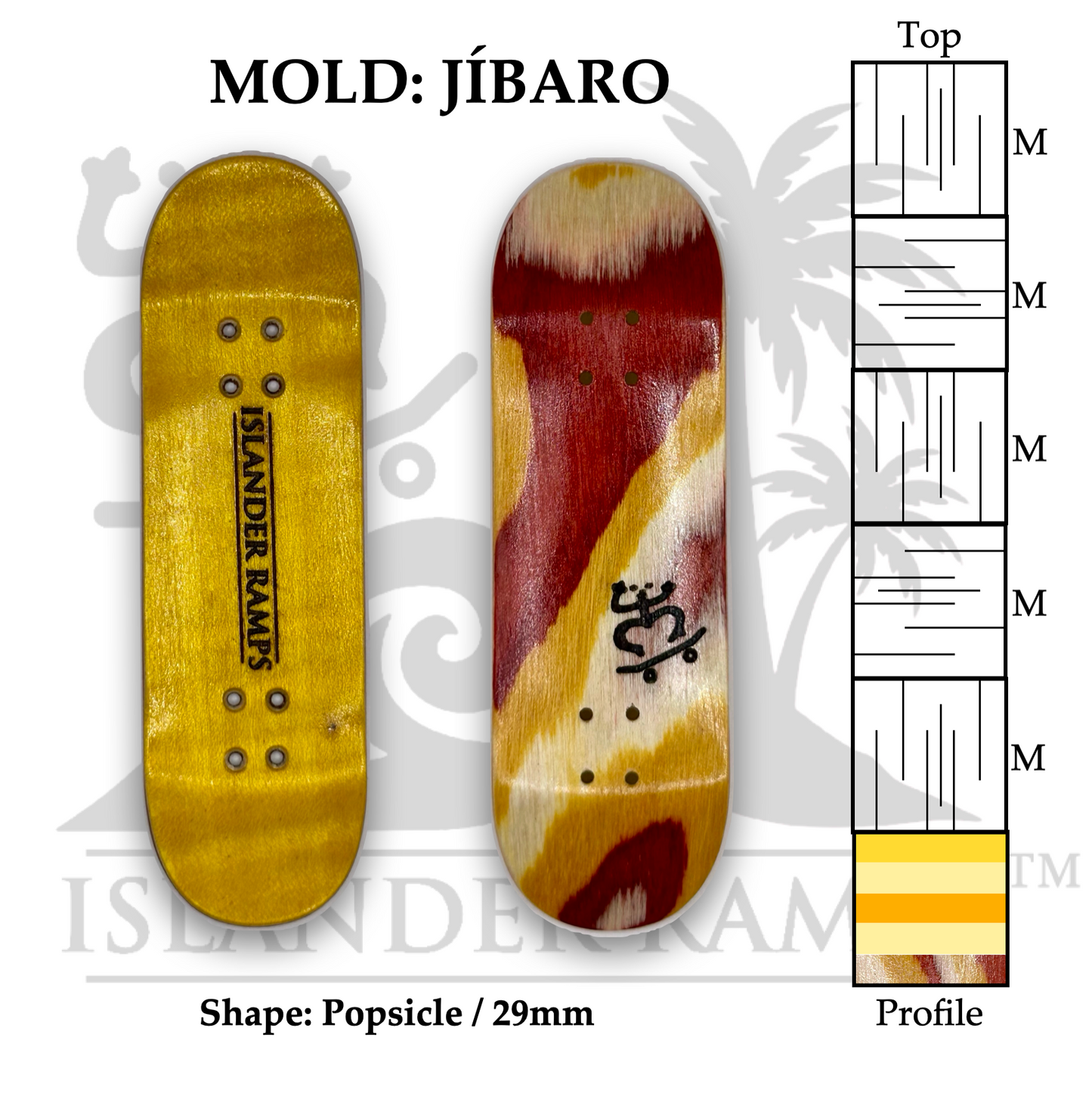 Sunrise Stripes - 29mm Jibaro Popsicle