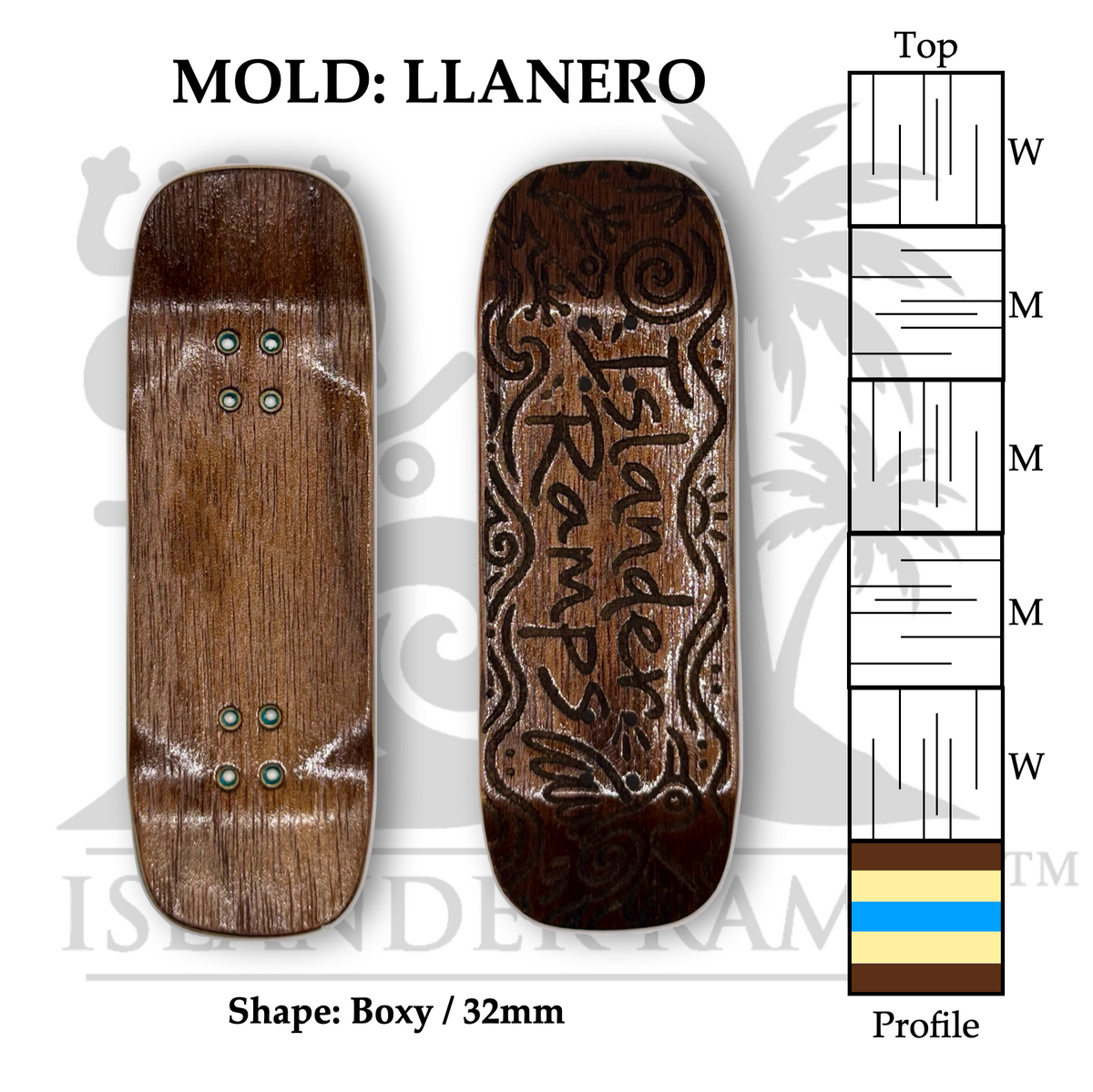 VIBRAS - Walnut 32mm Llanero Boxy